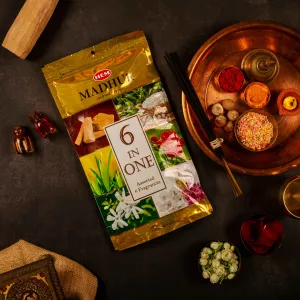 » HEM Madhur 6 in 1 Incense Sticks Pack of 2 (240g Each) (100% off)