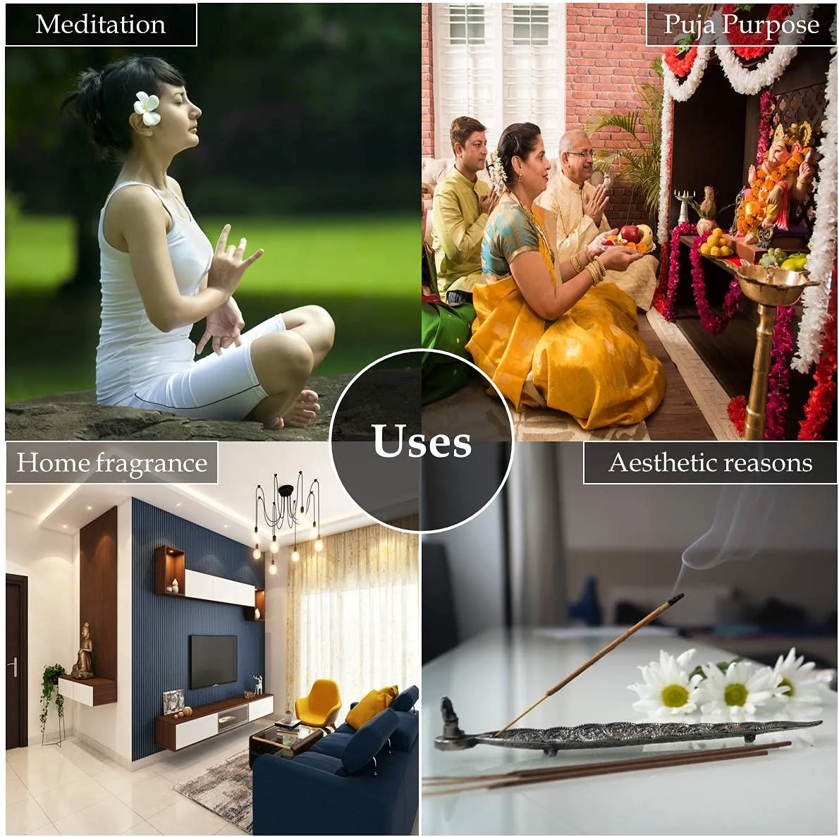 » HEM Madhur 6 in 1 Incense Sticks Pack of 2 (240g Each) (100% off)