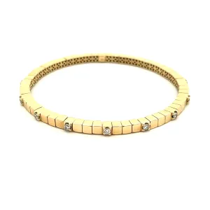 18k Gold Diamond Stretch Bracelet