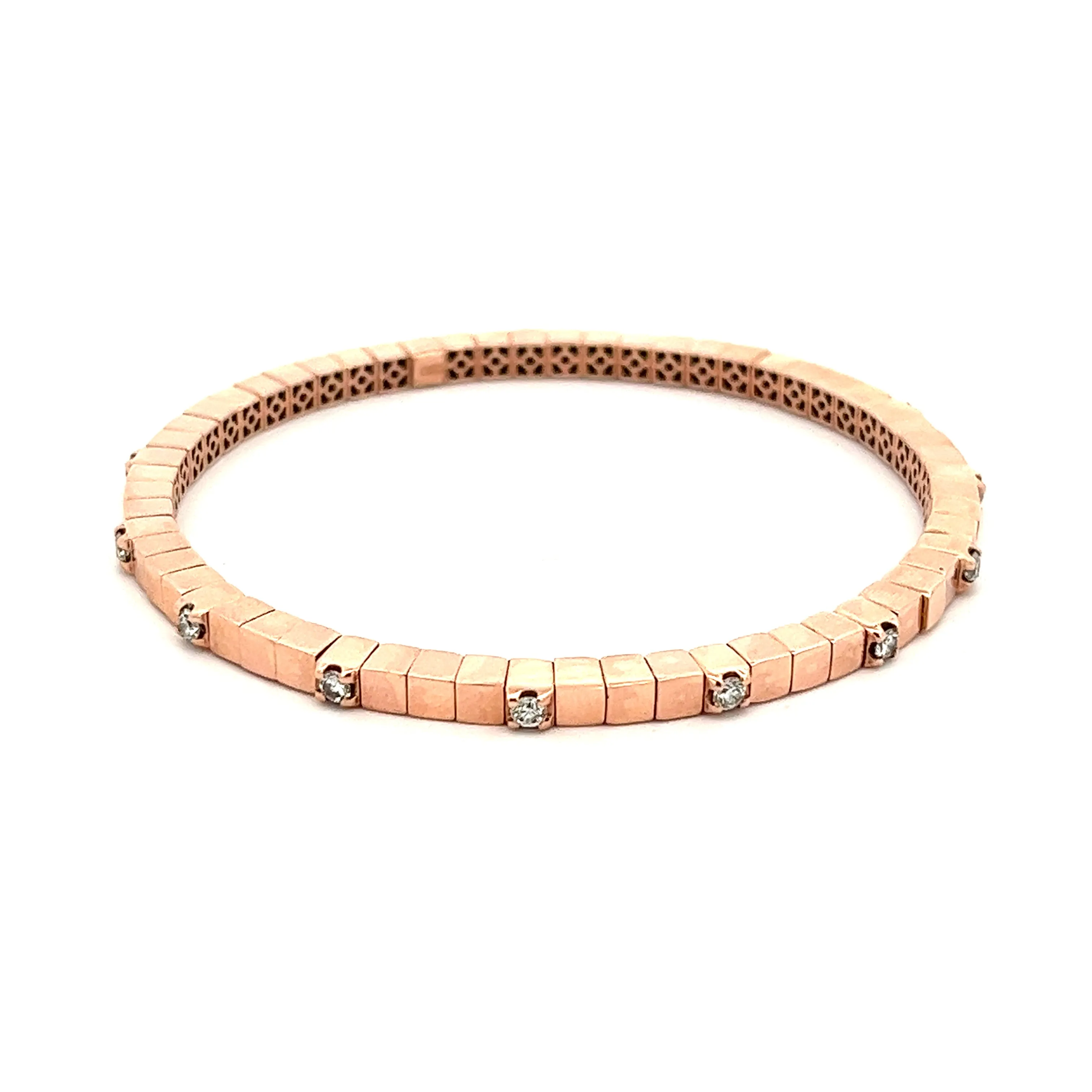 18k Gold Diamond Stretch Bracelet