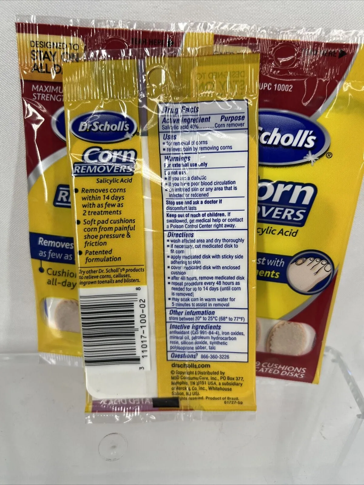 (3) Dr. Scholl's Corn Remover Cushions All Day  6 Pack Thin & Flexible