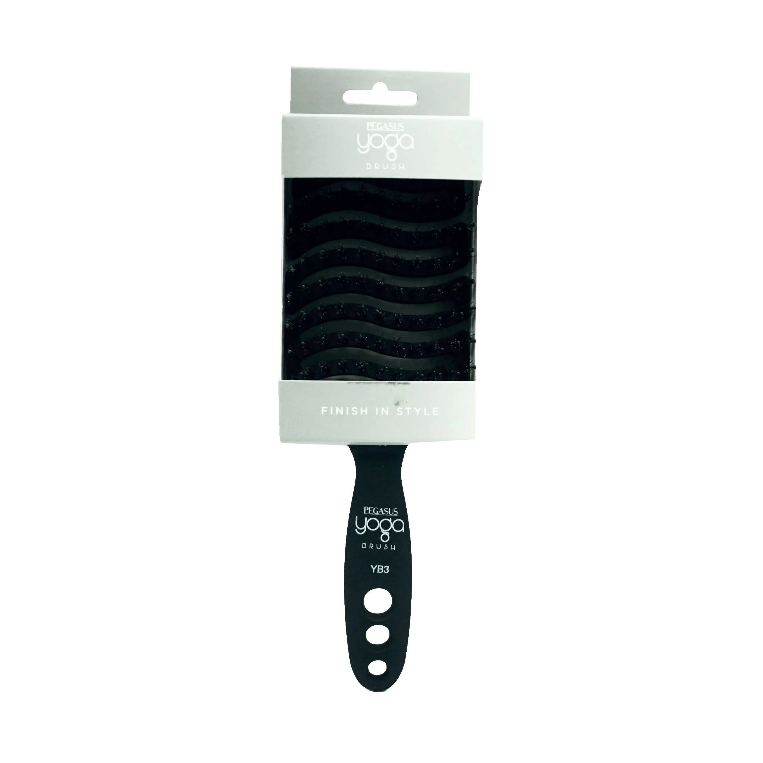 9in Flexible Vented Brush, Pegasus YB3 - Yoga Brush with Nylon and Boar Bristles