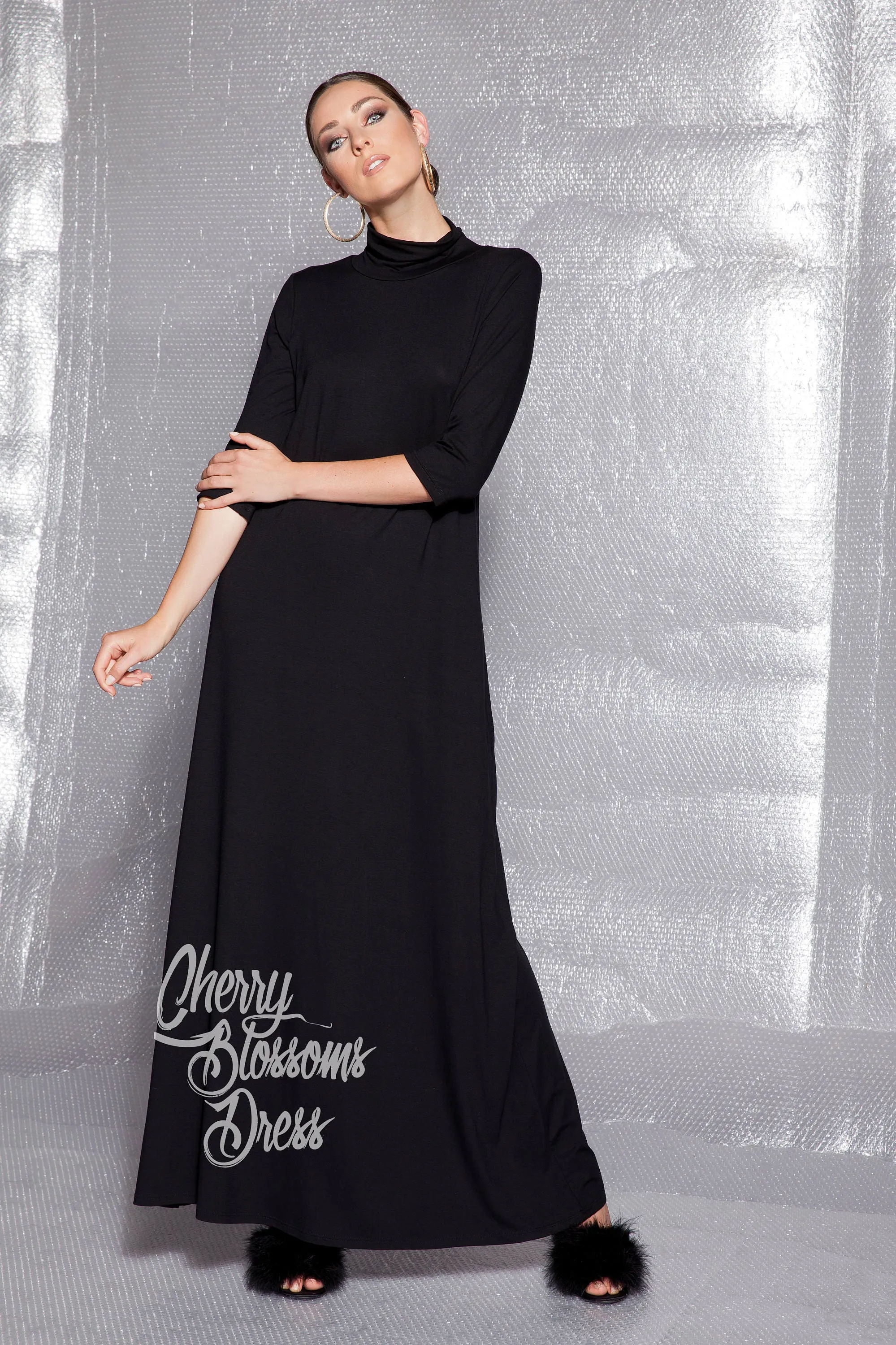 A Line Dress In Black