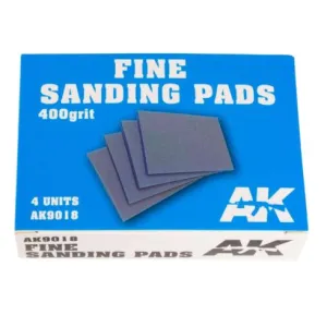 Ak Interactive - Tools - Fine Sanding Pads 400 grit 4ct