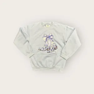 Ali Dee Blue Bell Boots Graphic Sweatshirt in Light Blue