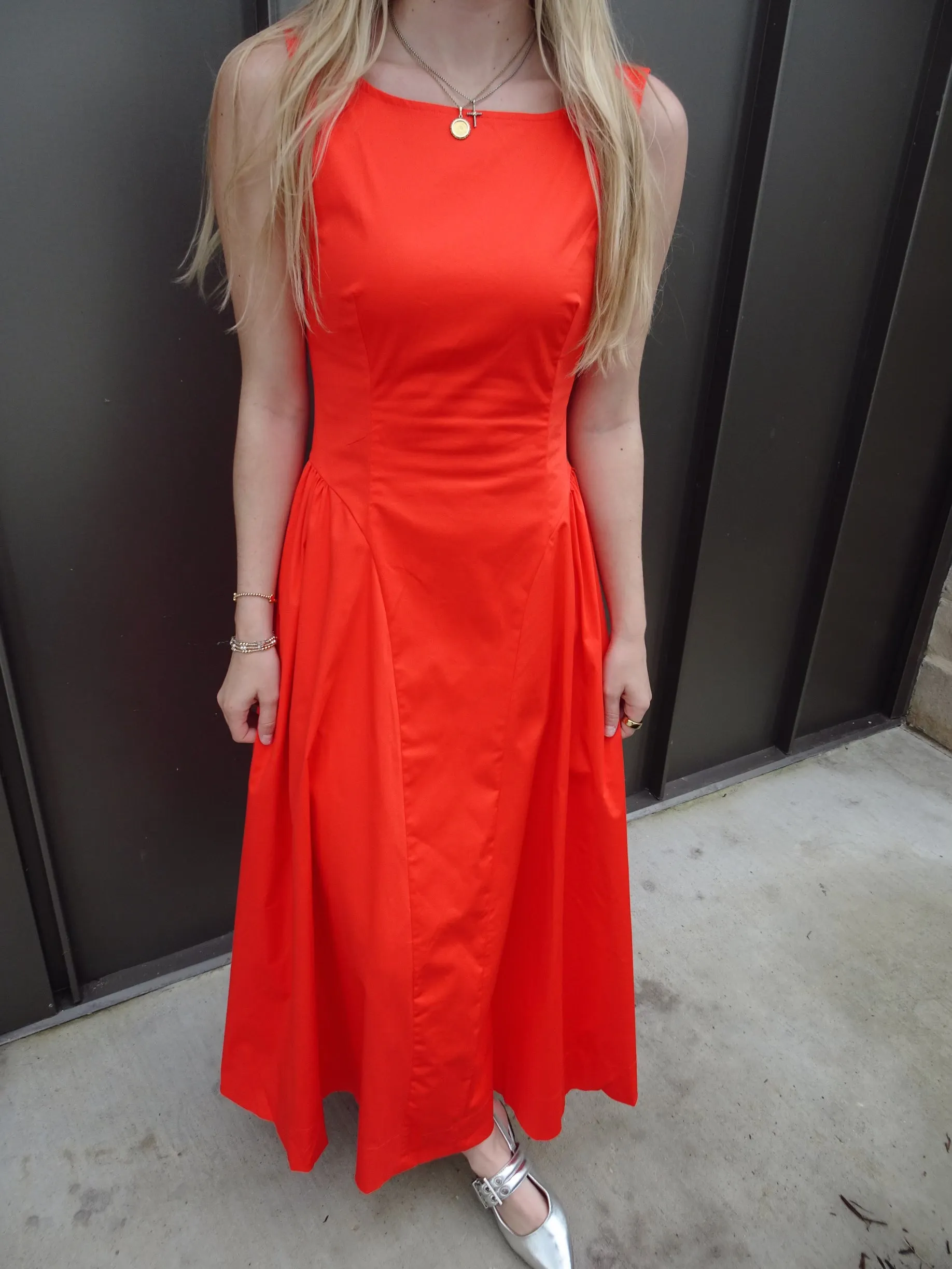 Annabel Red Maxi Dress