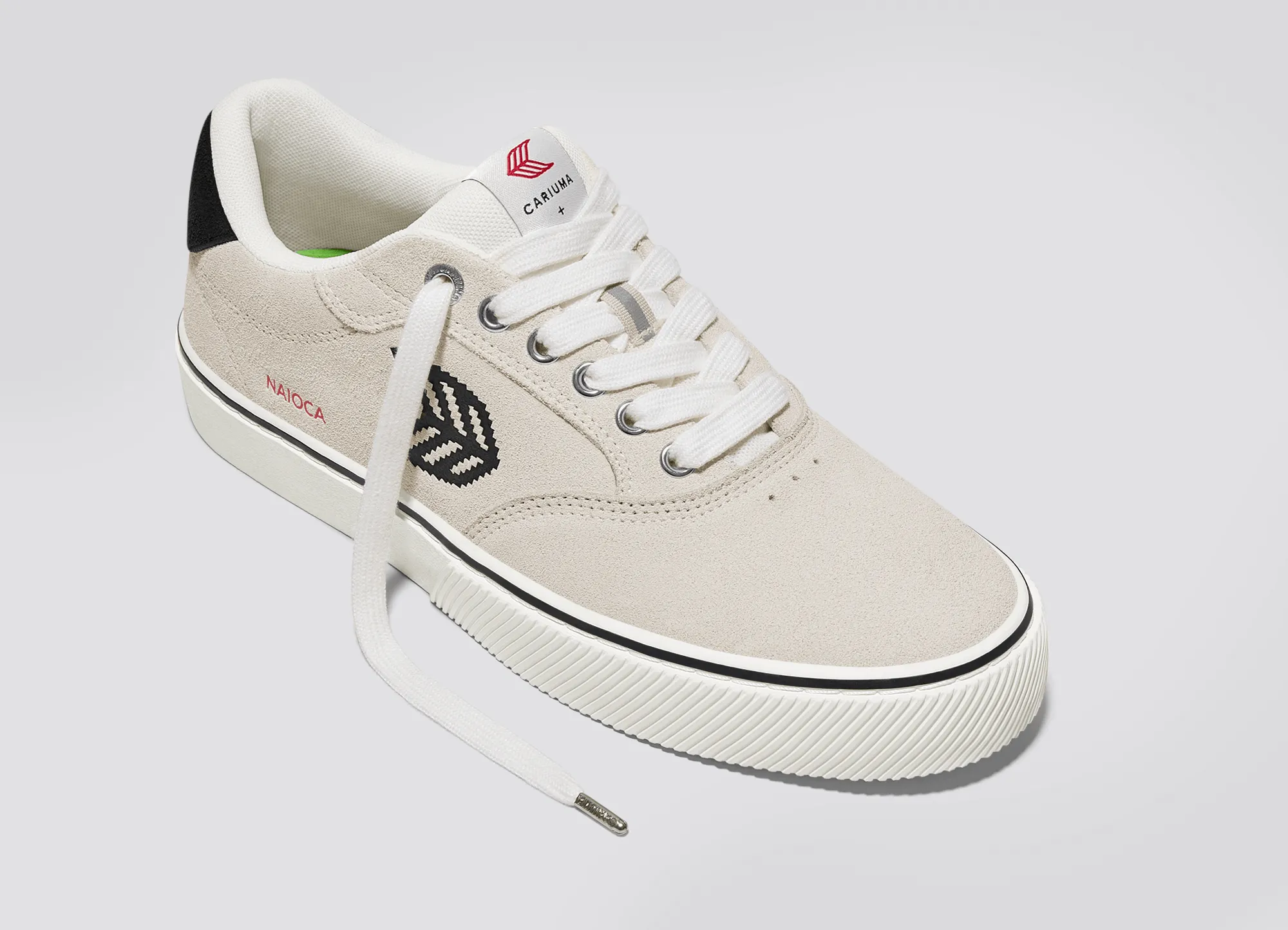 ATARI NAIOCA Smoke White Suede Black Logo Sneaker Women