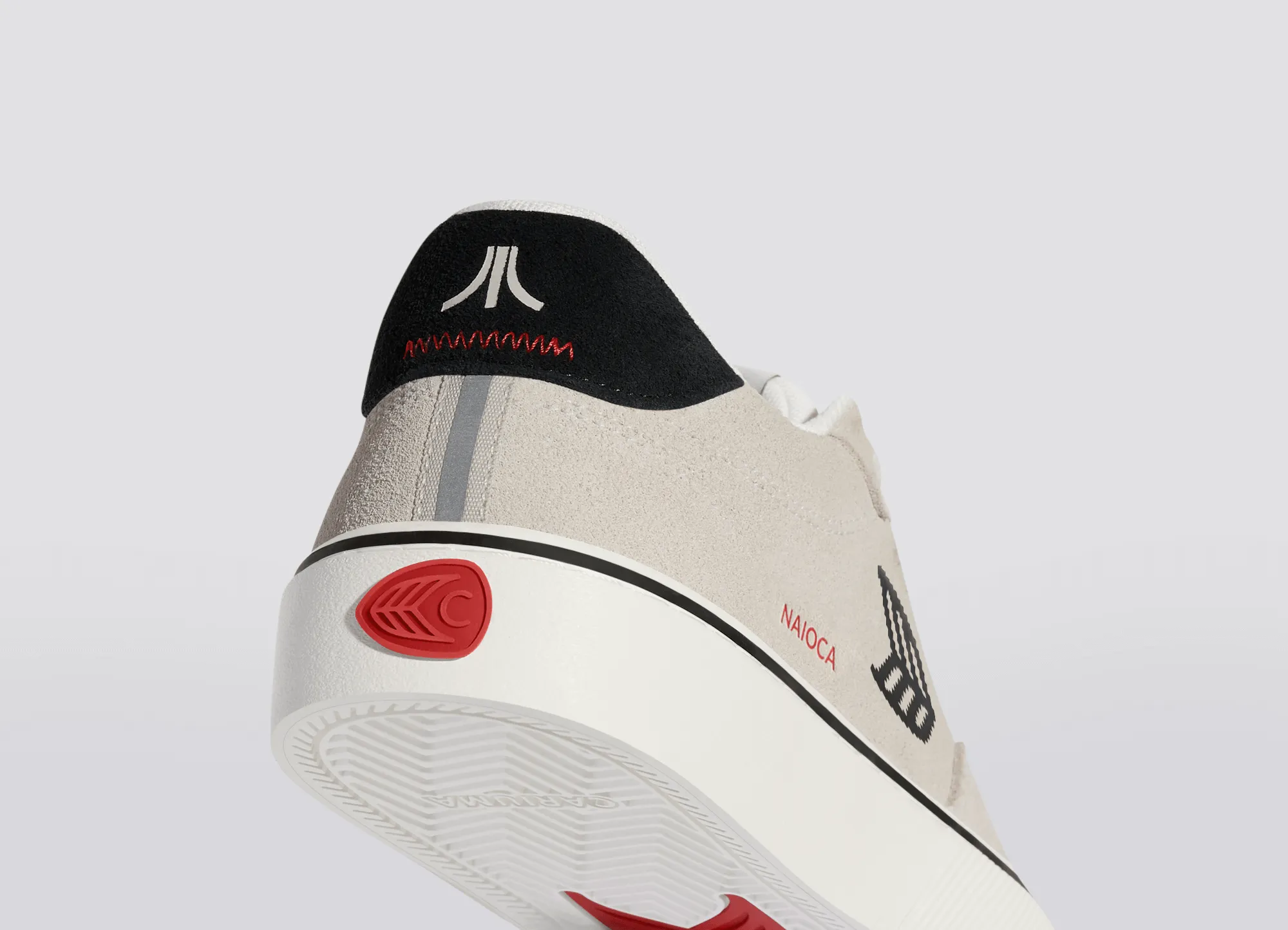 ATARI NAIOCA Smoke White Suede Black Logo Sneaker Women