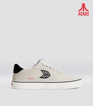 ATARI NAIOCA Smoke White Suede Black Logo Sneaker Women