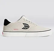 ATARI NAIOCA Smoke White Suede Black Logo Sneaker Women