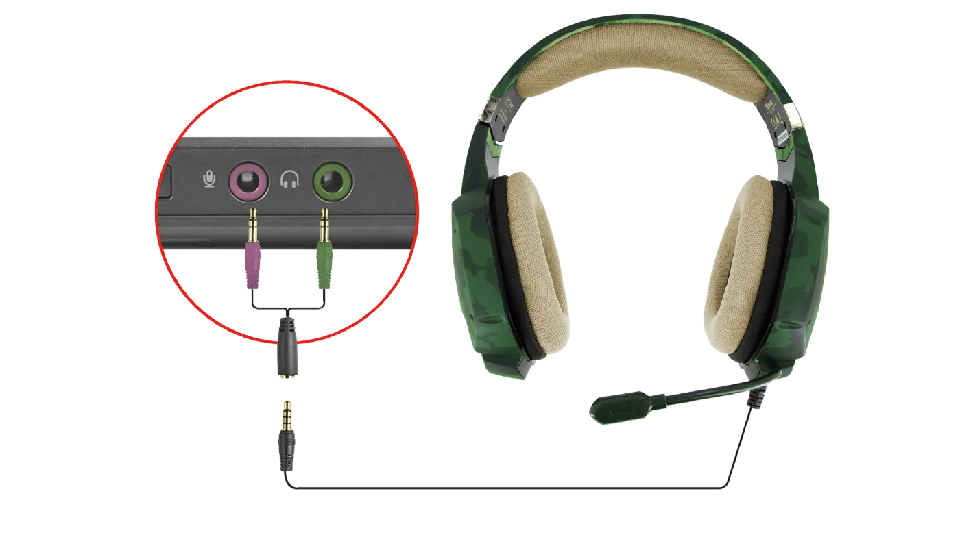 Audífonos Gamer Trust  Carus Jungle Cameo GXT322c (22865) Multiplataforma