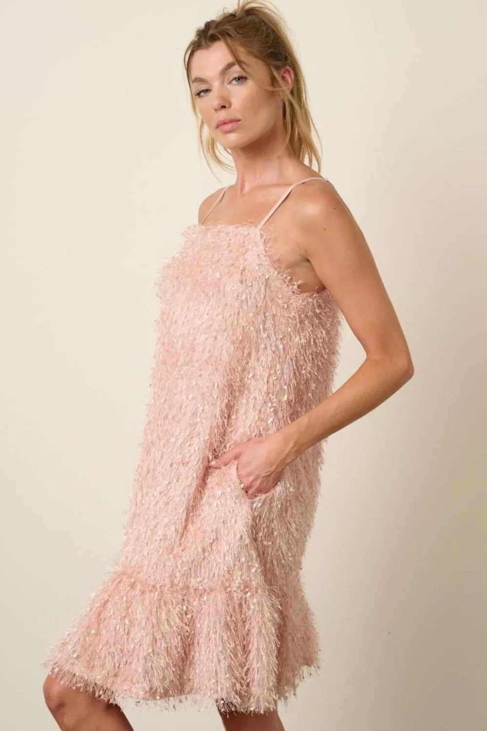 Birds of a Feather Dress in Blush