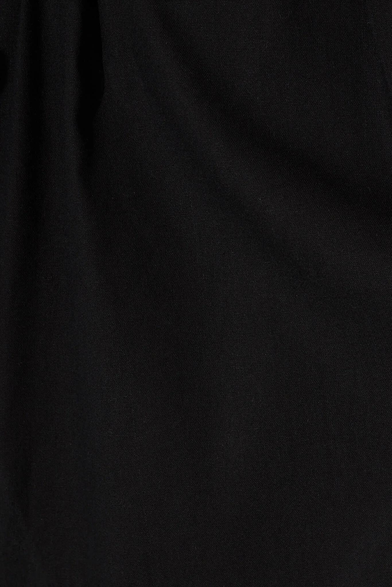 Black Linen Blend Midi Dress for Winter