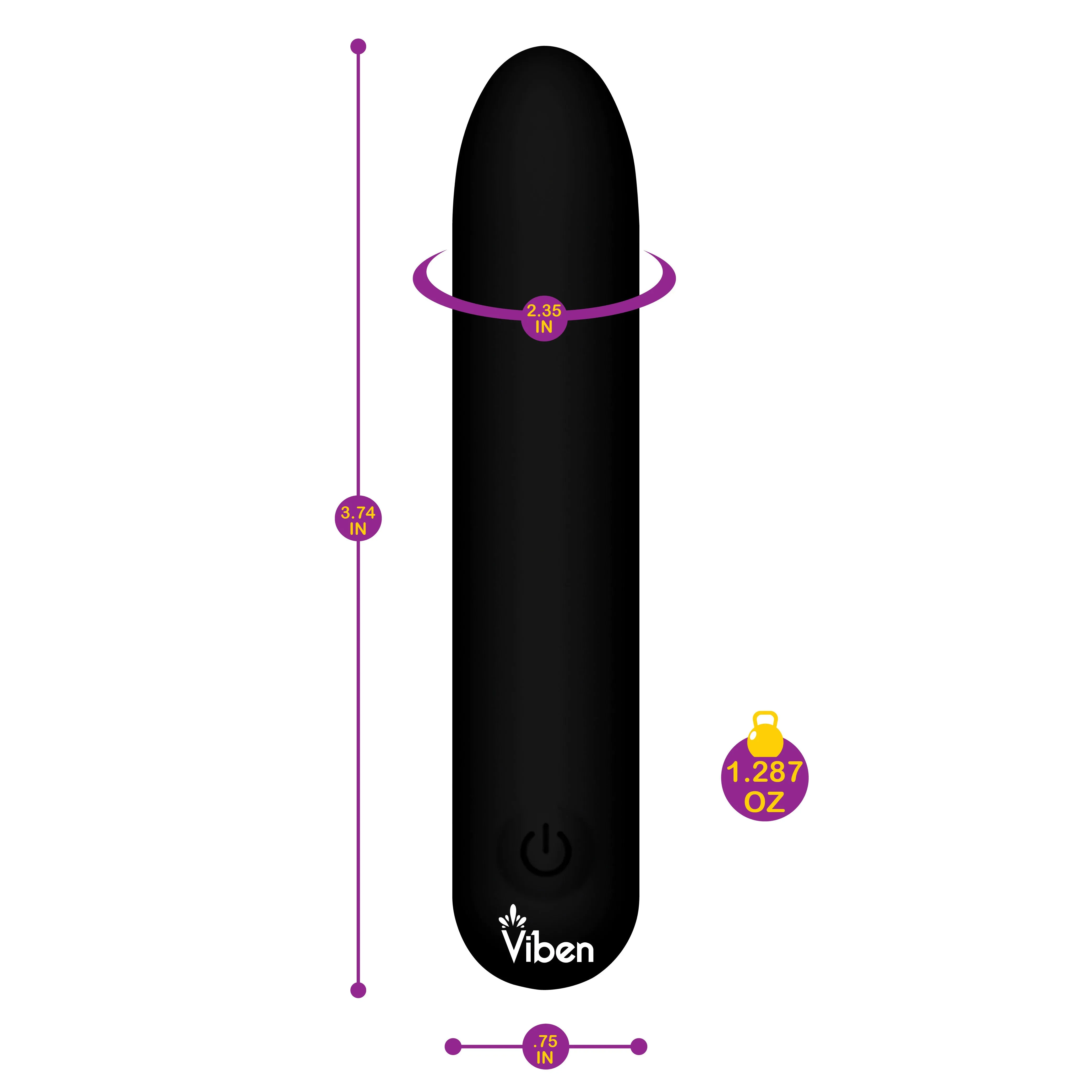 Bombshell Bullet Vibrator - Black - Mighty Bullet