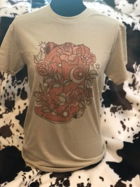 Boots & Roses Tee Shirt