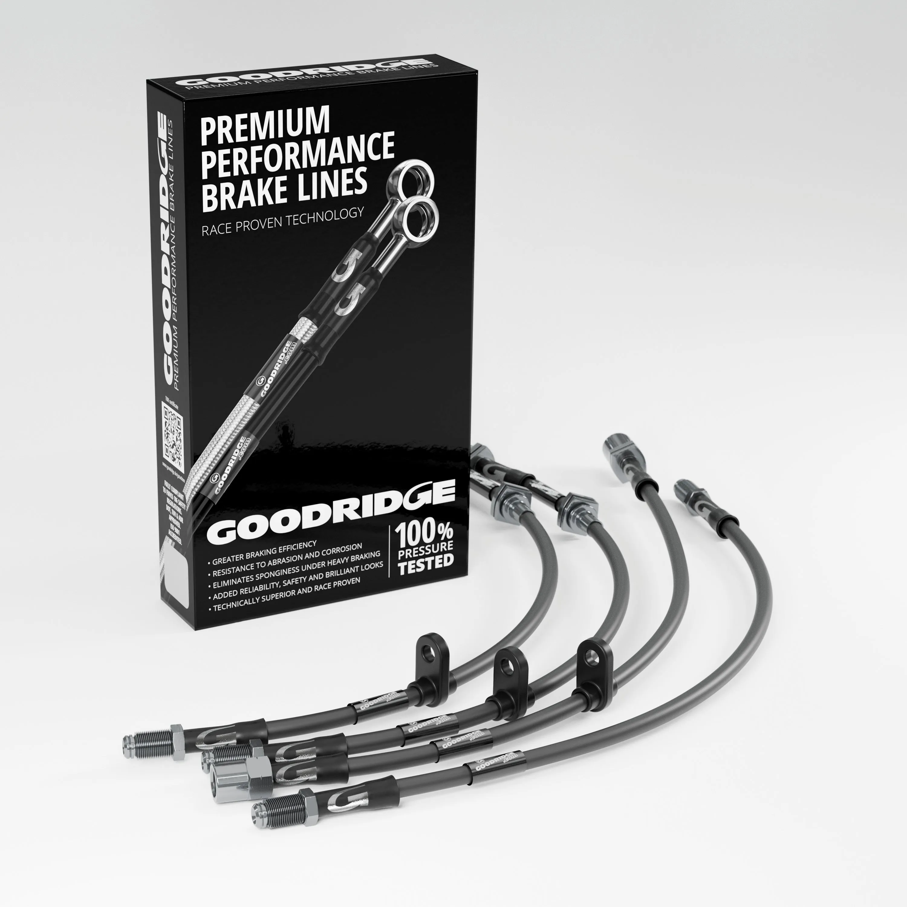 BRAKE HOSE KIT FOR FIAT PANDA (141_) 4X4 MODELS WITH TWO FLEXIBLE REAR BRAKE HOSES 1986-1994