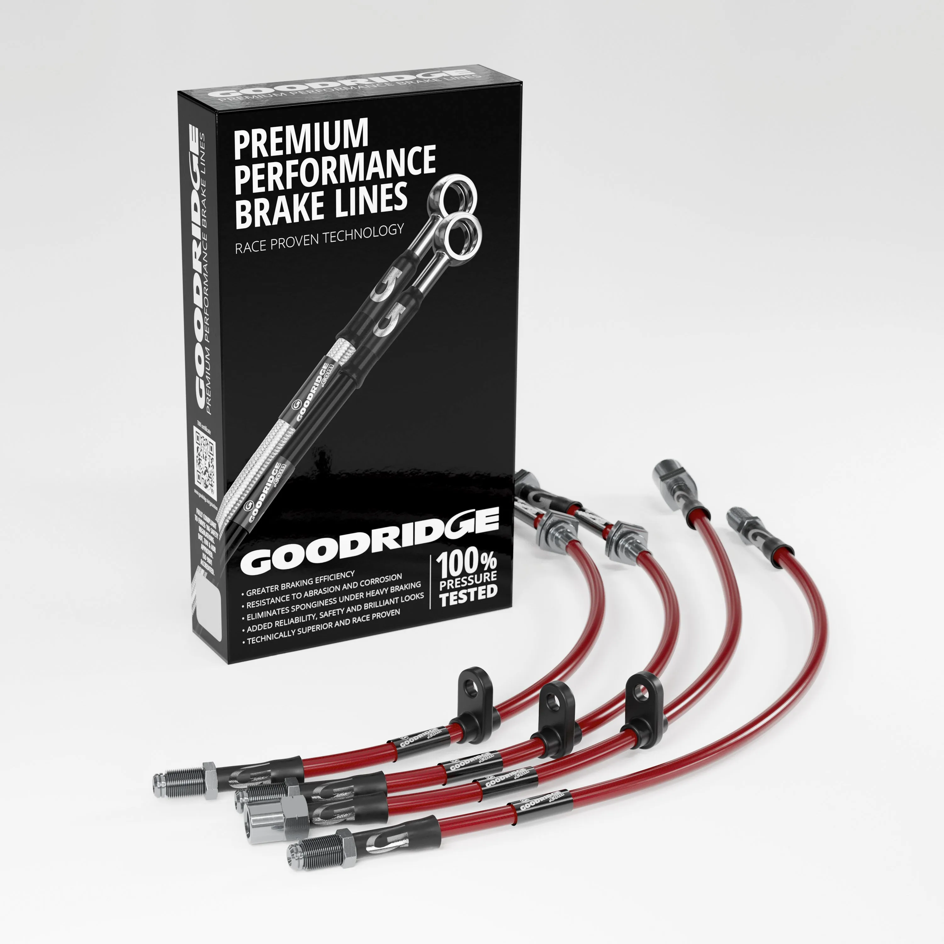 BRAKE HOSE KIT FOR FIAT PANDA (141_) 4X4 MODELS WITH TWO FLEXIBLE REAR BRAKE HOSES 1986-1994