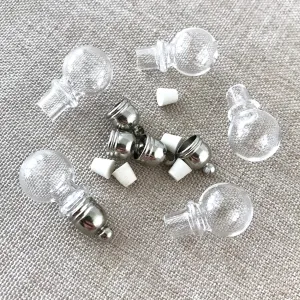 BUNDLE of Handblown Round Glass Bottles and Glue