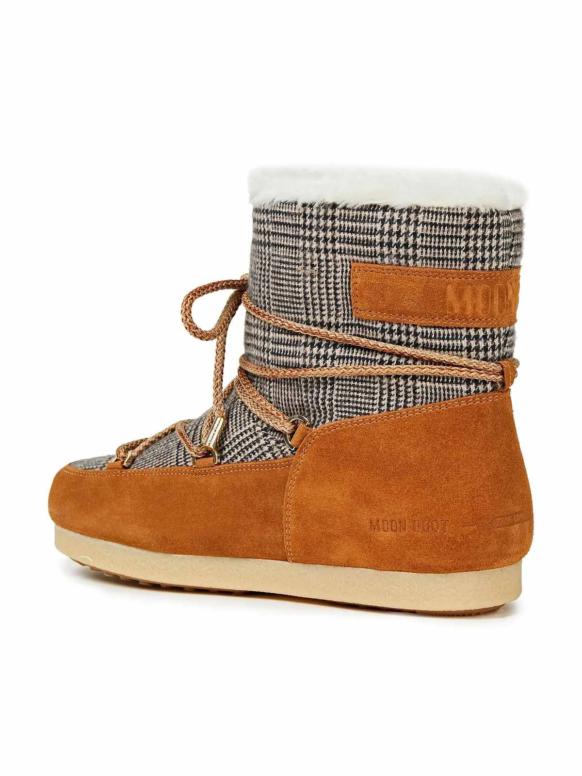Buty damskie MOON BOOT Mb Far Side Low  - szkocka krata brązowa