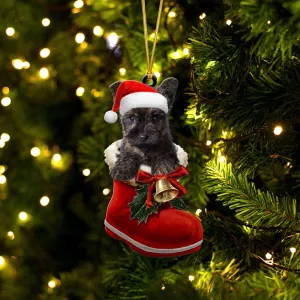 Cairn Terrier-In Santa Boot Christmas-Two Sided Ornament