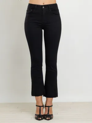 Camila Black Cropped Straight Jean
