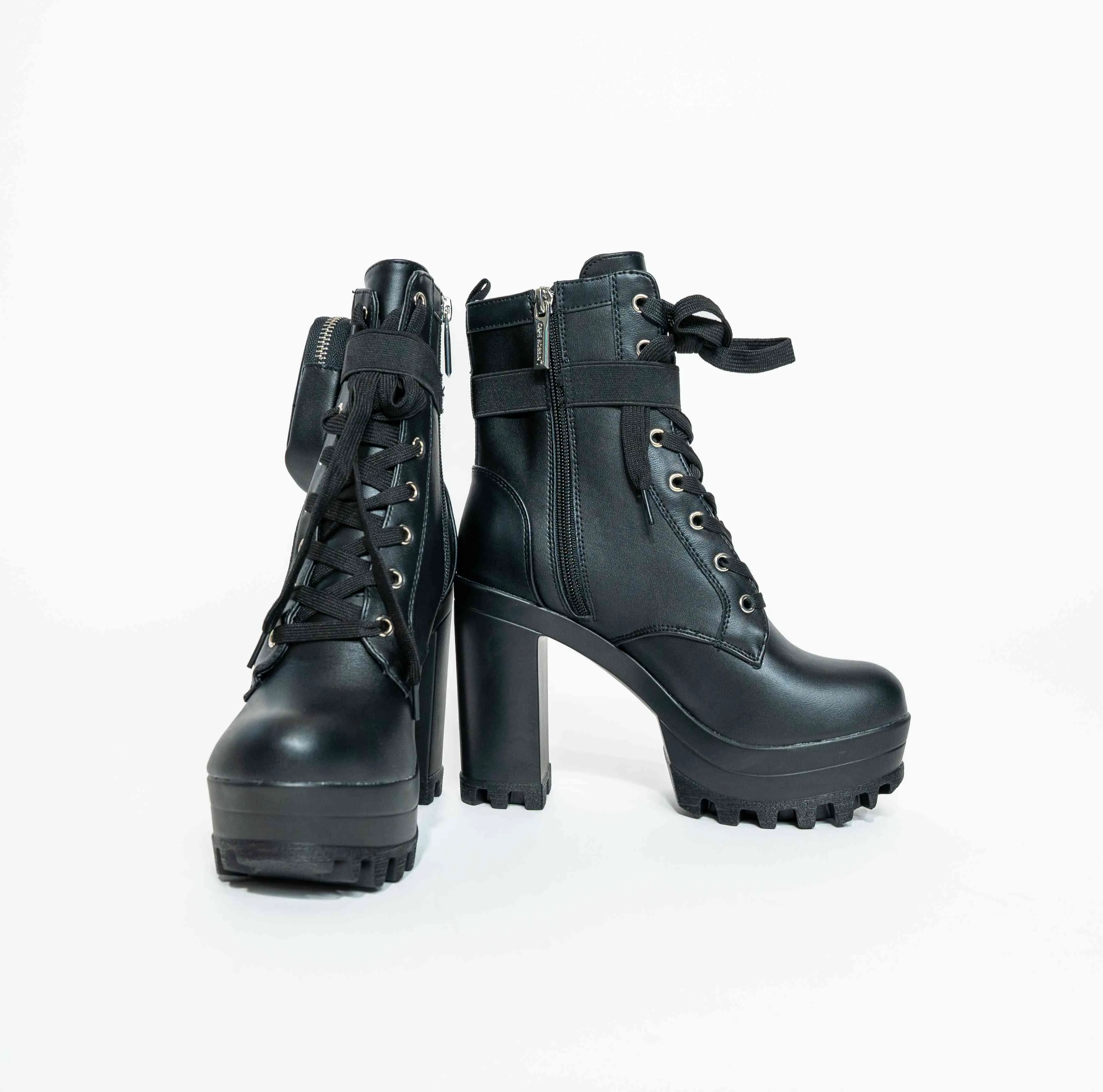 Cargo Leather Boots