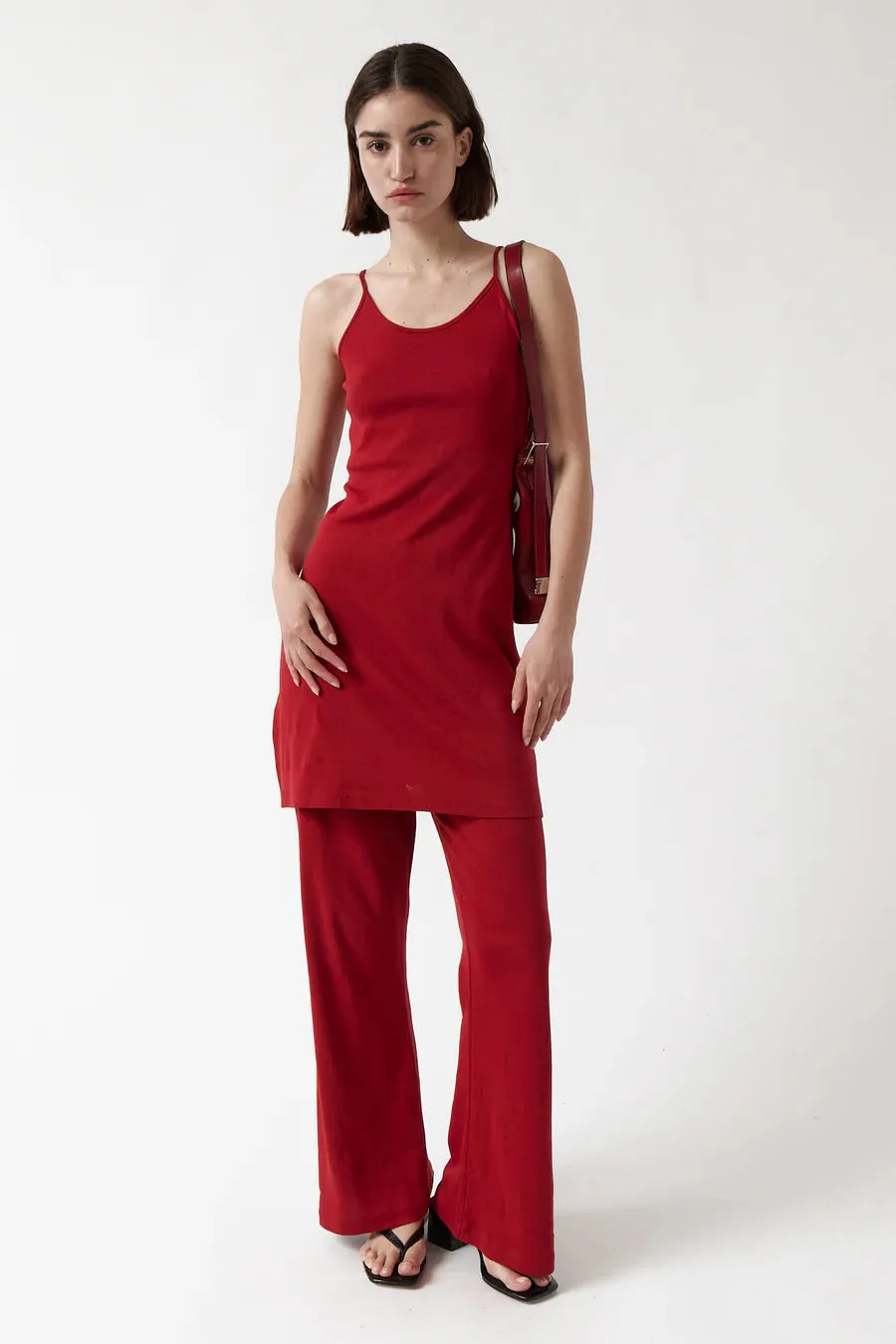 cherry slip dress