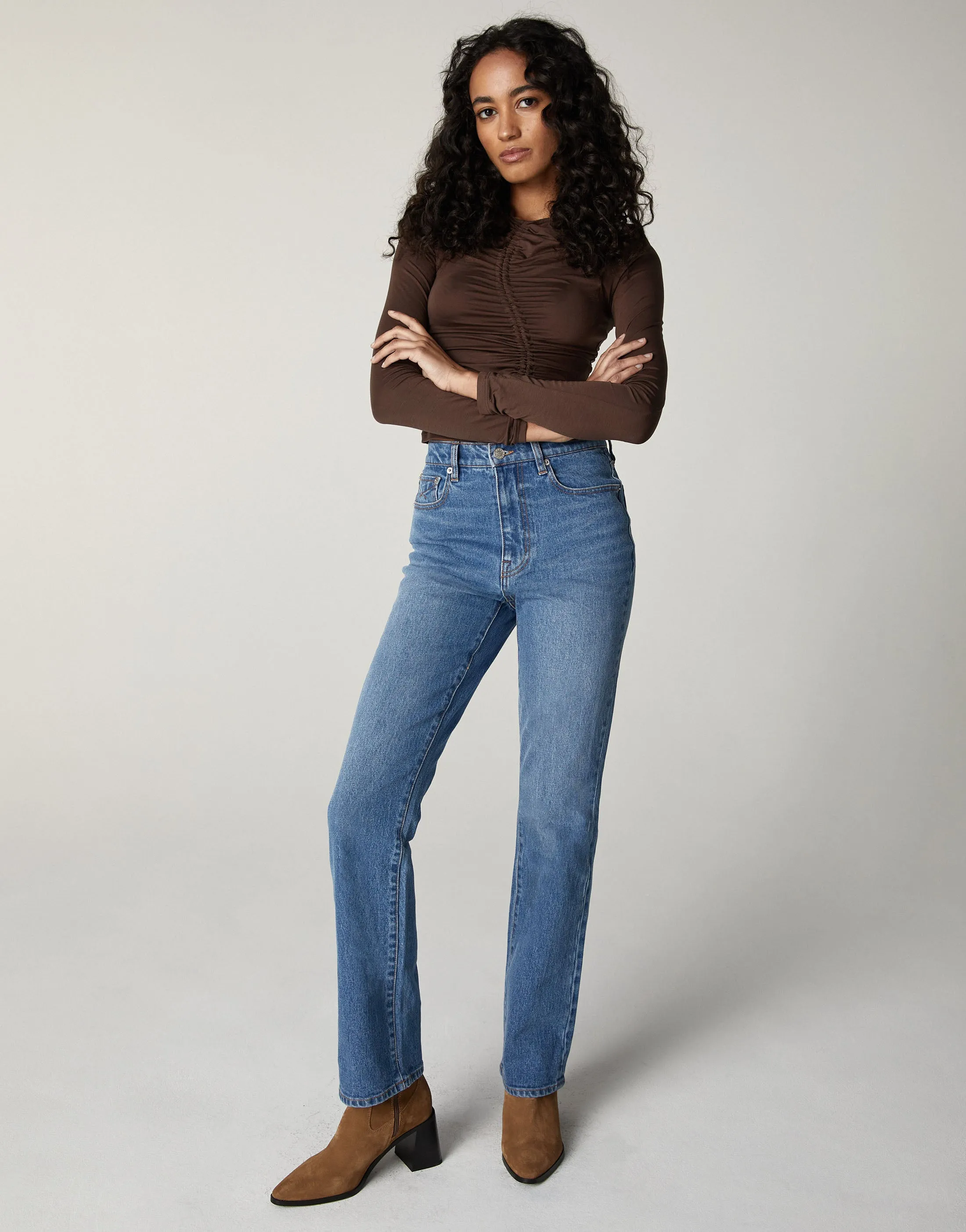 CHLOE High-Rise Slim Boot in Laurel Canyon