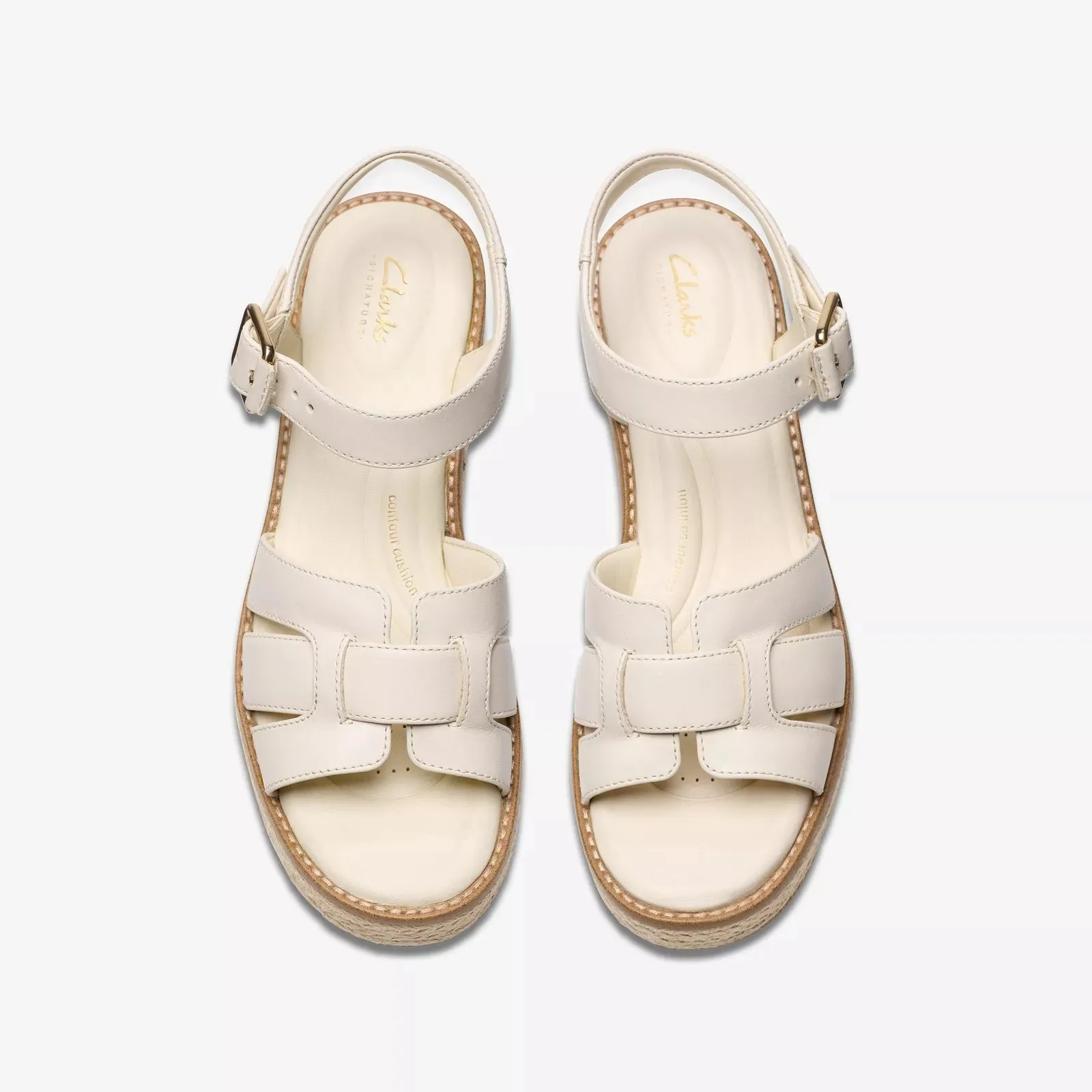 Clarks Women's Coledale Strap Cream Leather 26181249
