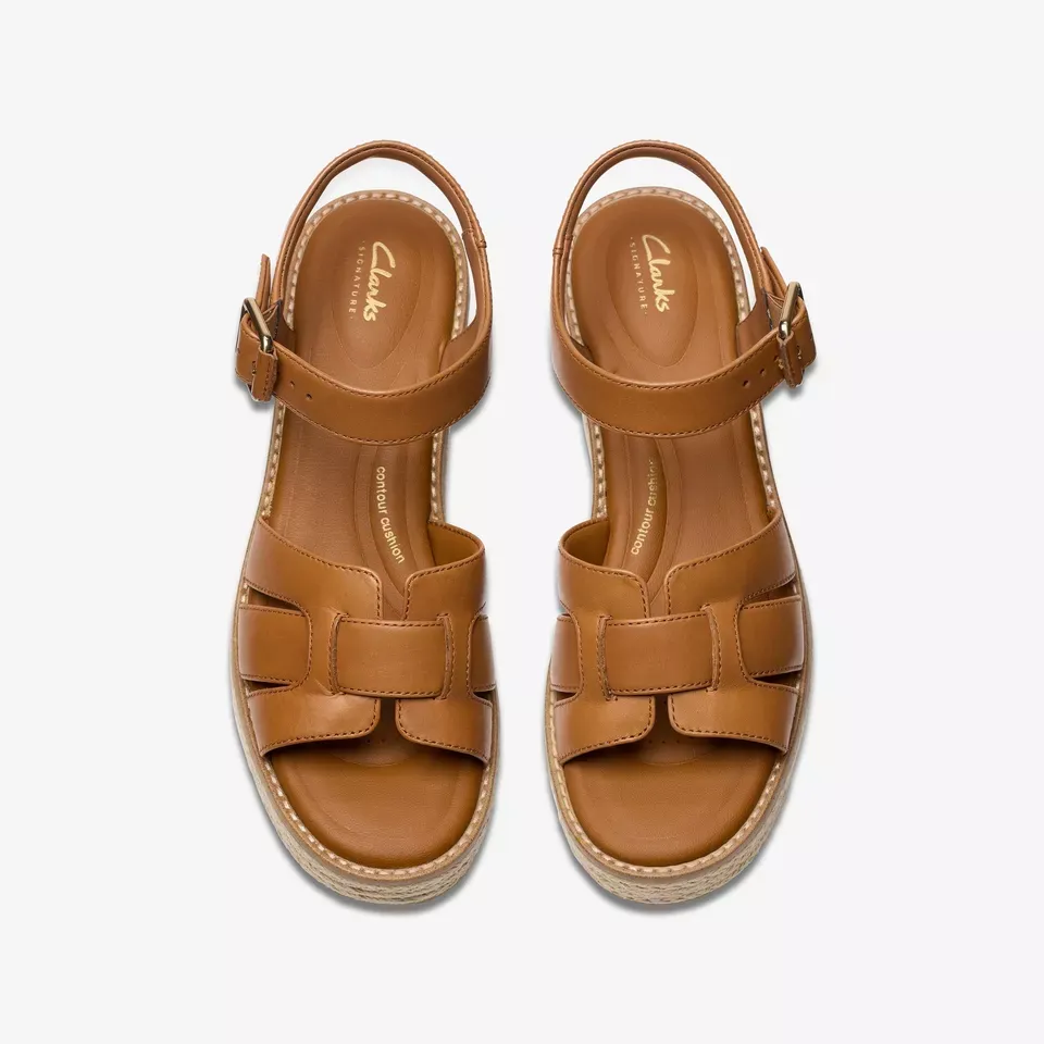 Clarks Women's Coledale Strap Tan Leather 26181251