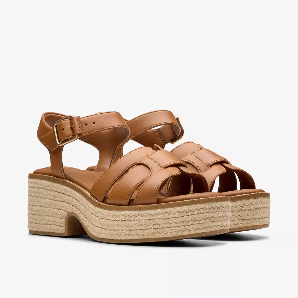 Clarks Women's Coledale Strap Tan Leather 26181251