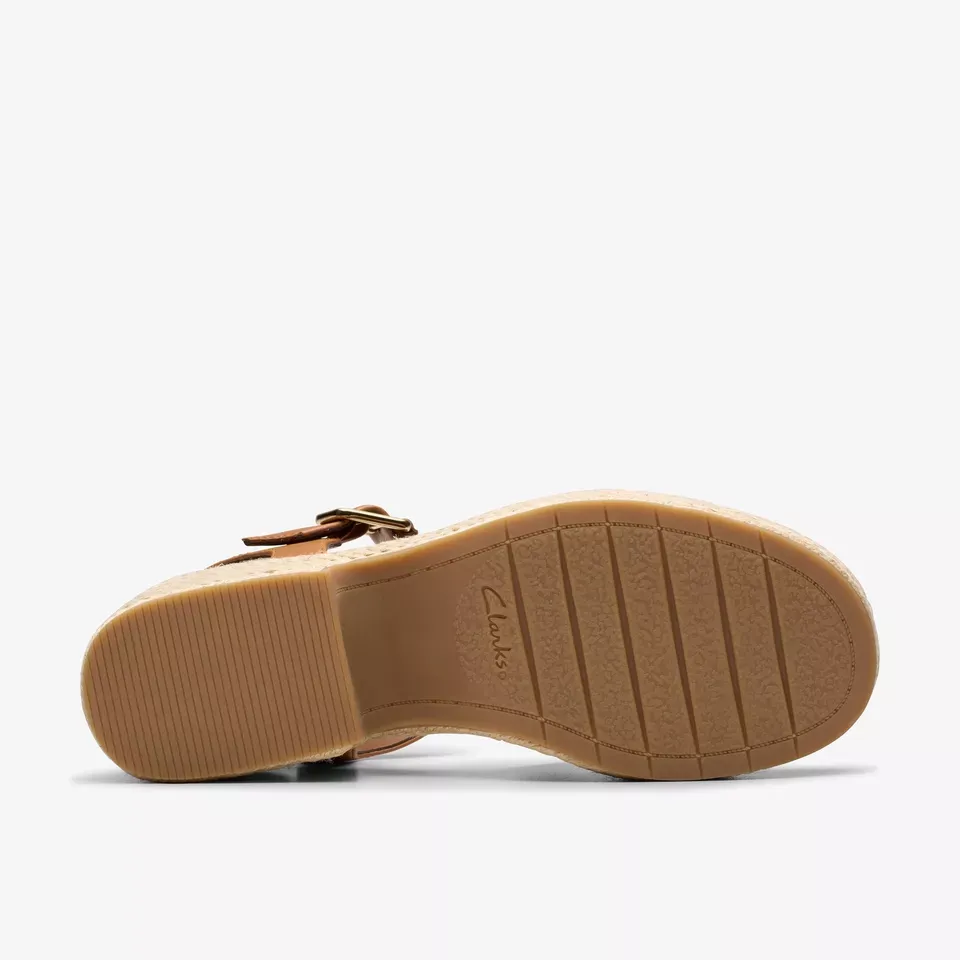 Clarks Women's Coledale Strap Tan Leather 26181251