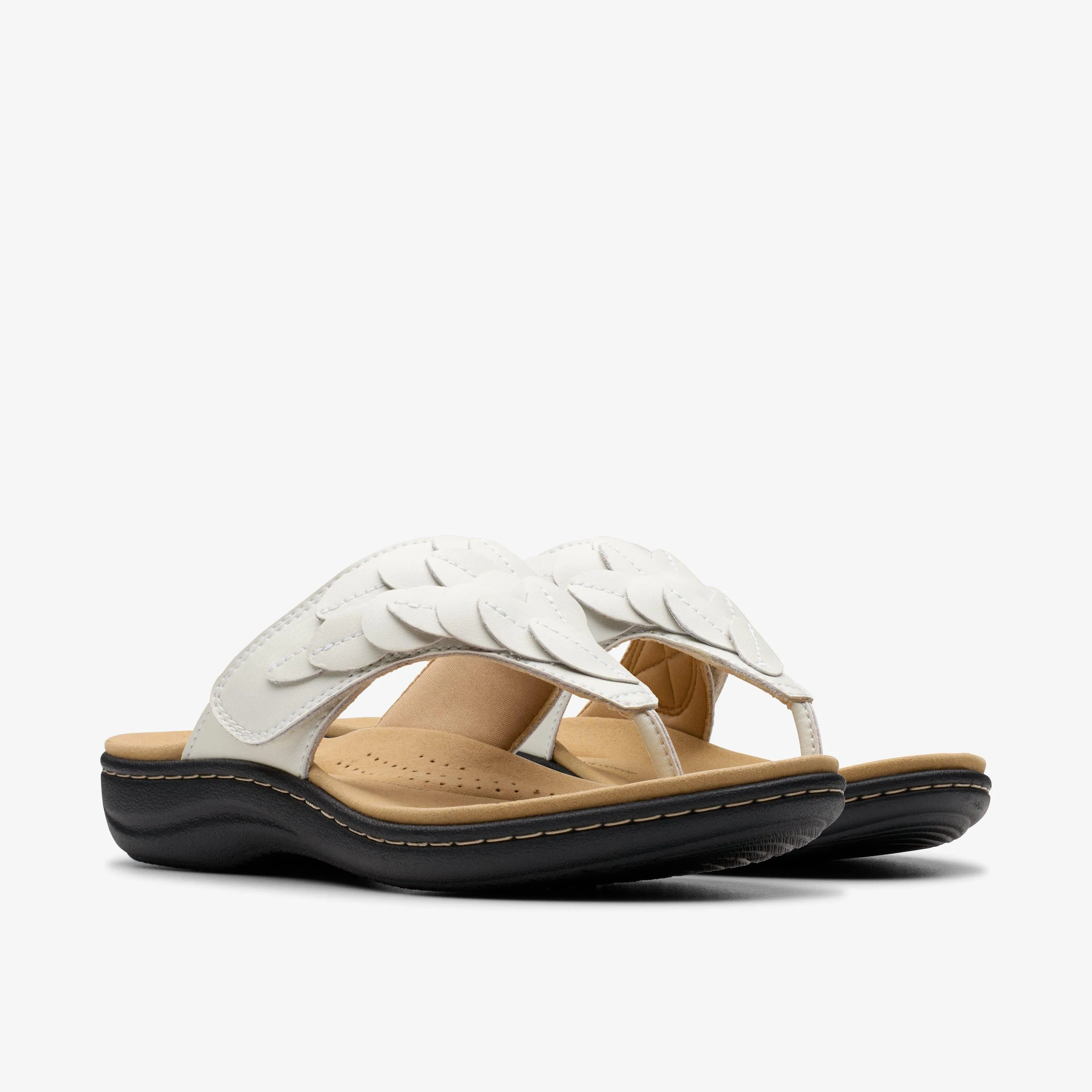 Clarks Women's Laurieann Palm Off White Leather 26181704