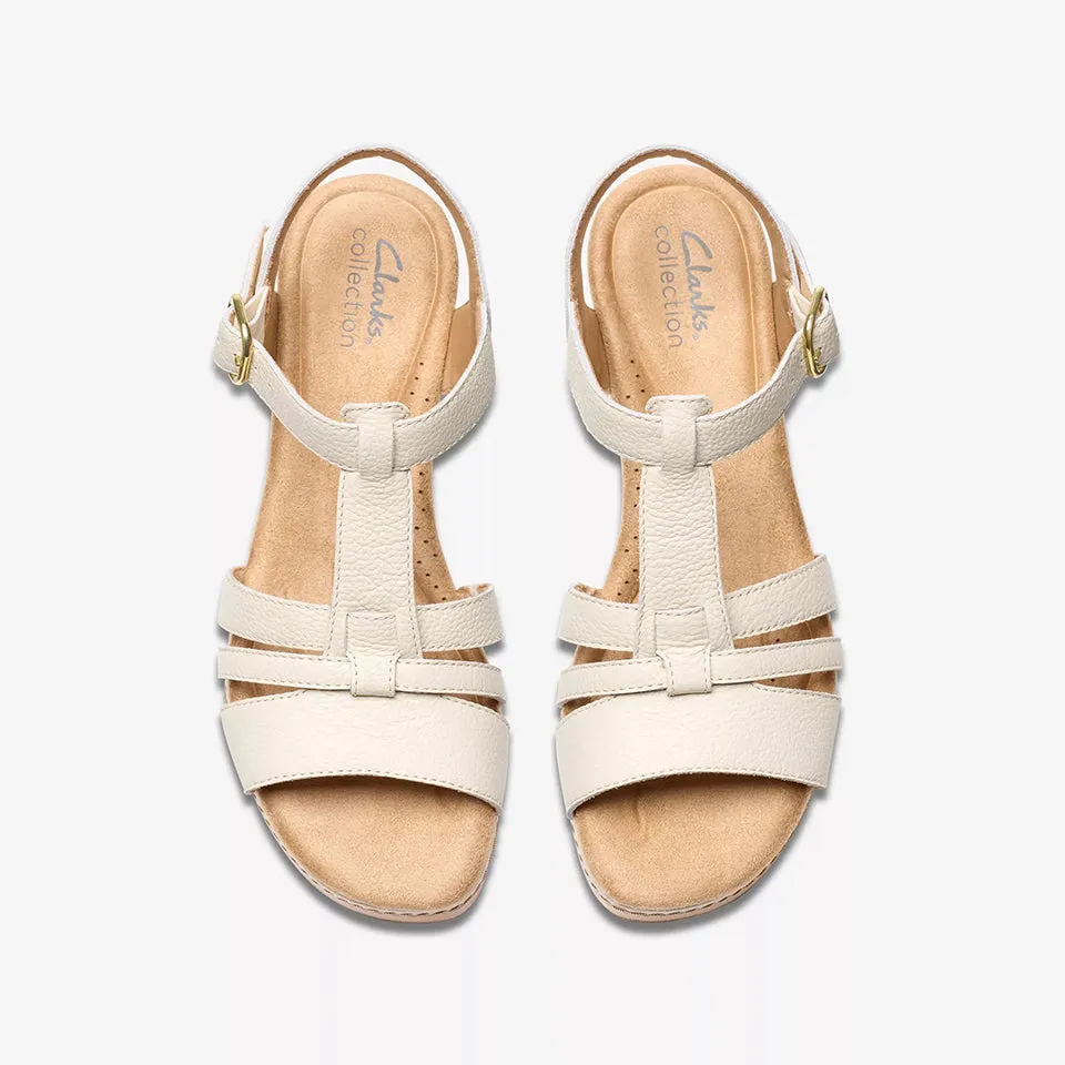 Clarks Women's Seannah Madi Cream Leather 26181949