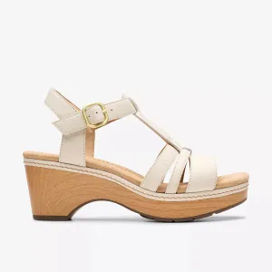 Clarks Women's Seannah Madi Cream Leather 26181949