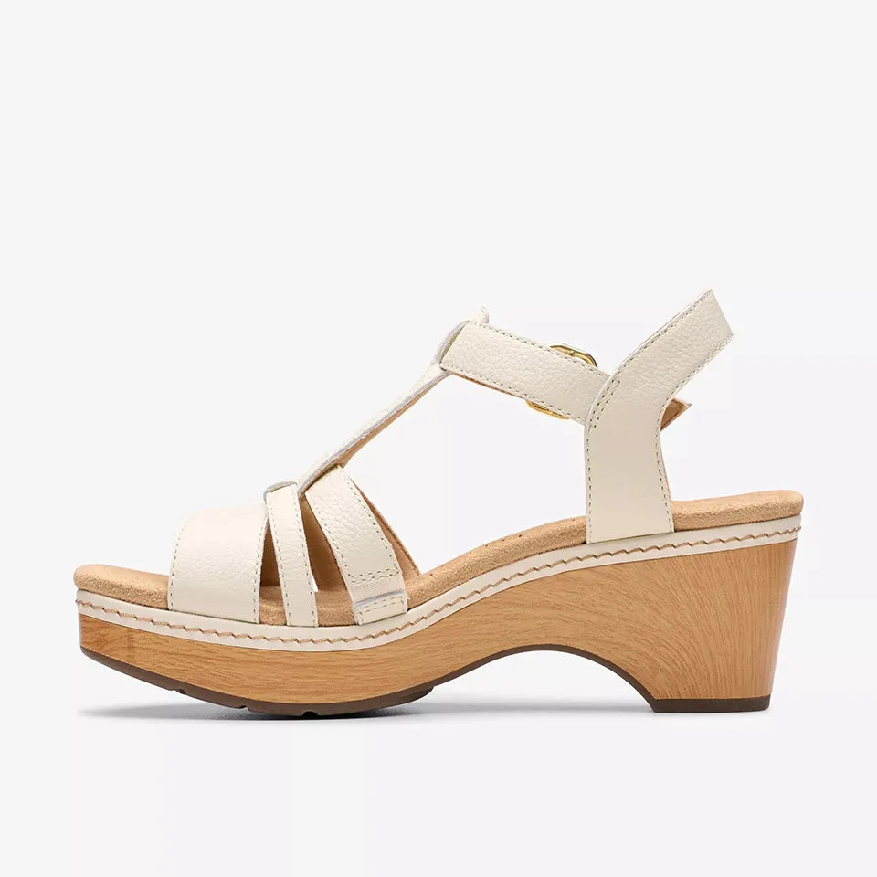 Clarks Women's Seannah Madi Cream Leather 26181949