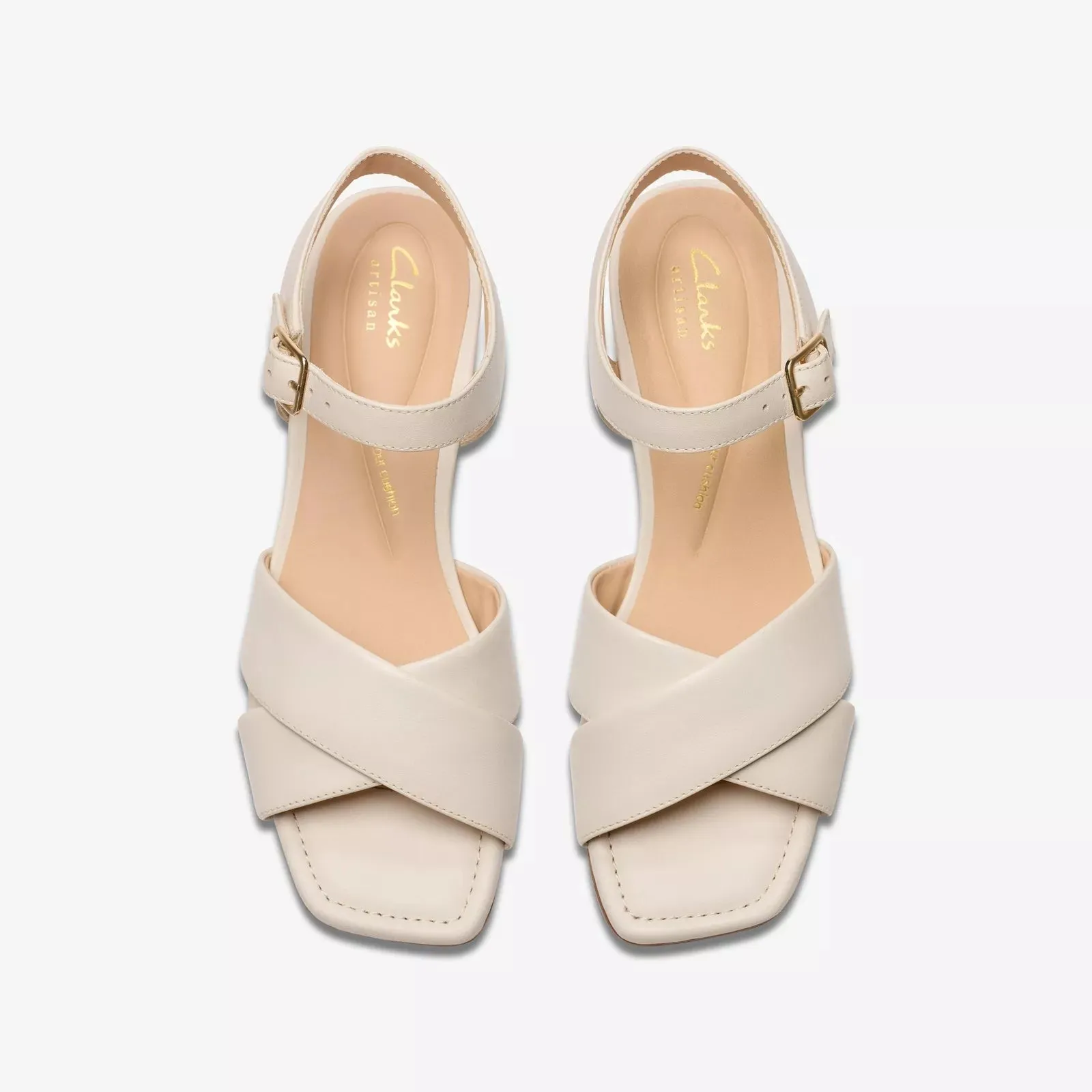 Clarks Women's Serina35 Cross Cream Leather 26181345