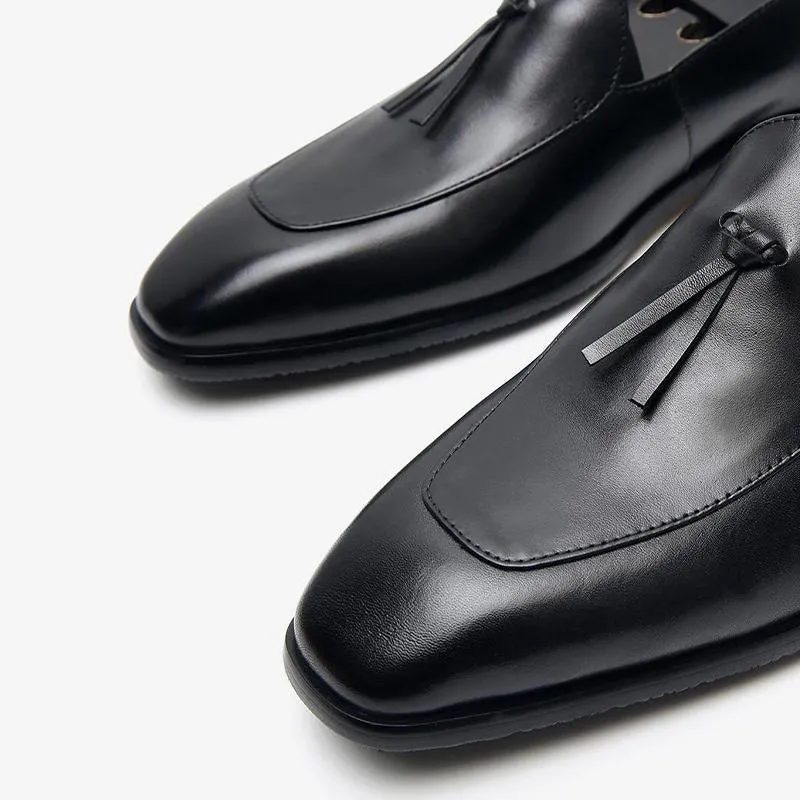 Cowhide Slip-On Loafer Shoes