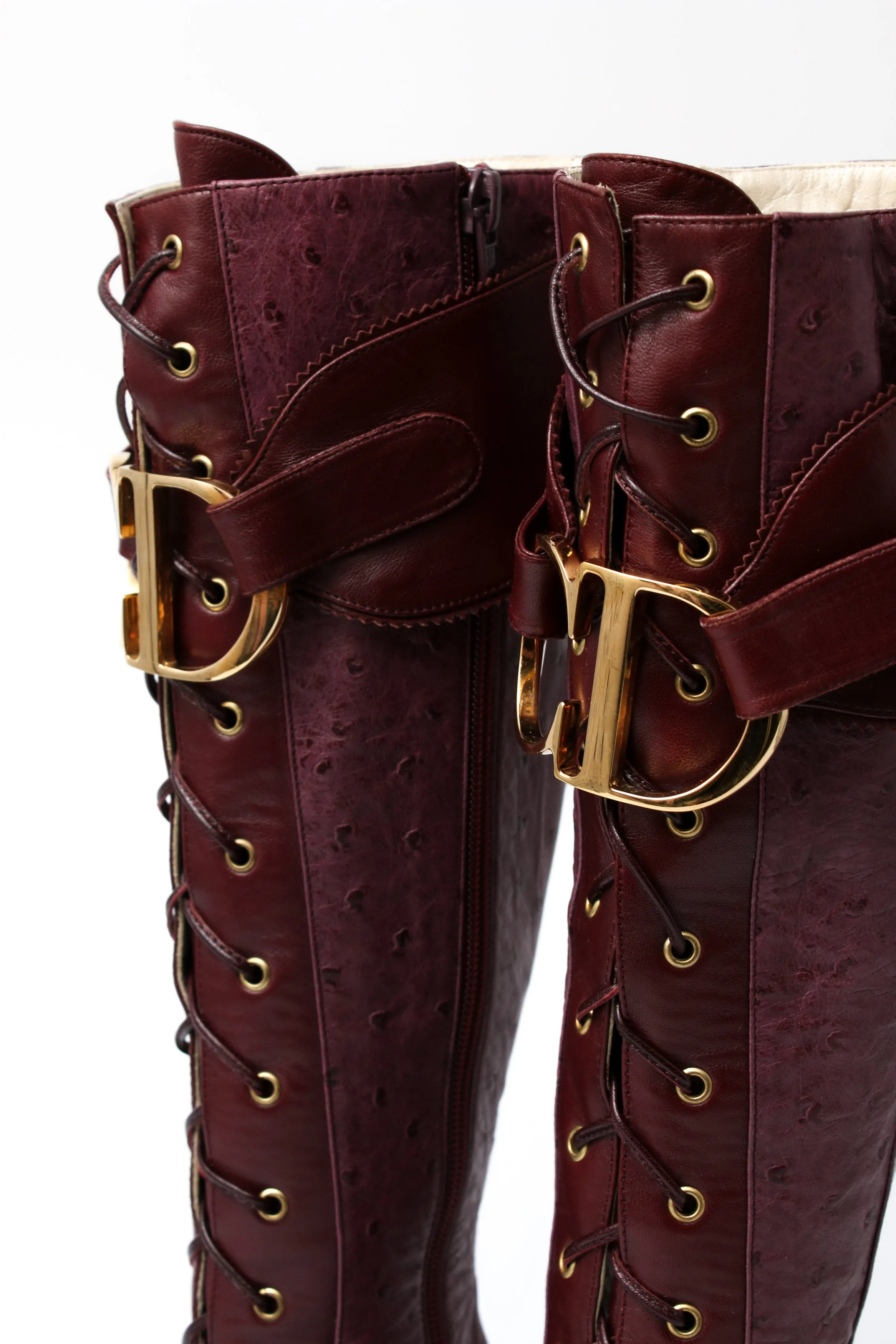Dior Ostrich CD Logo Boots
