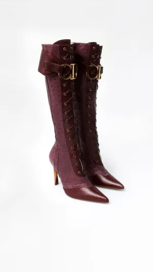 Dior Ostrich CD Logo Boots