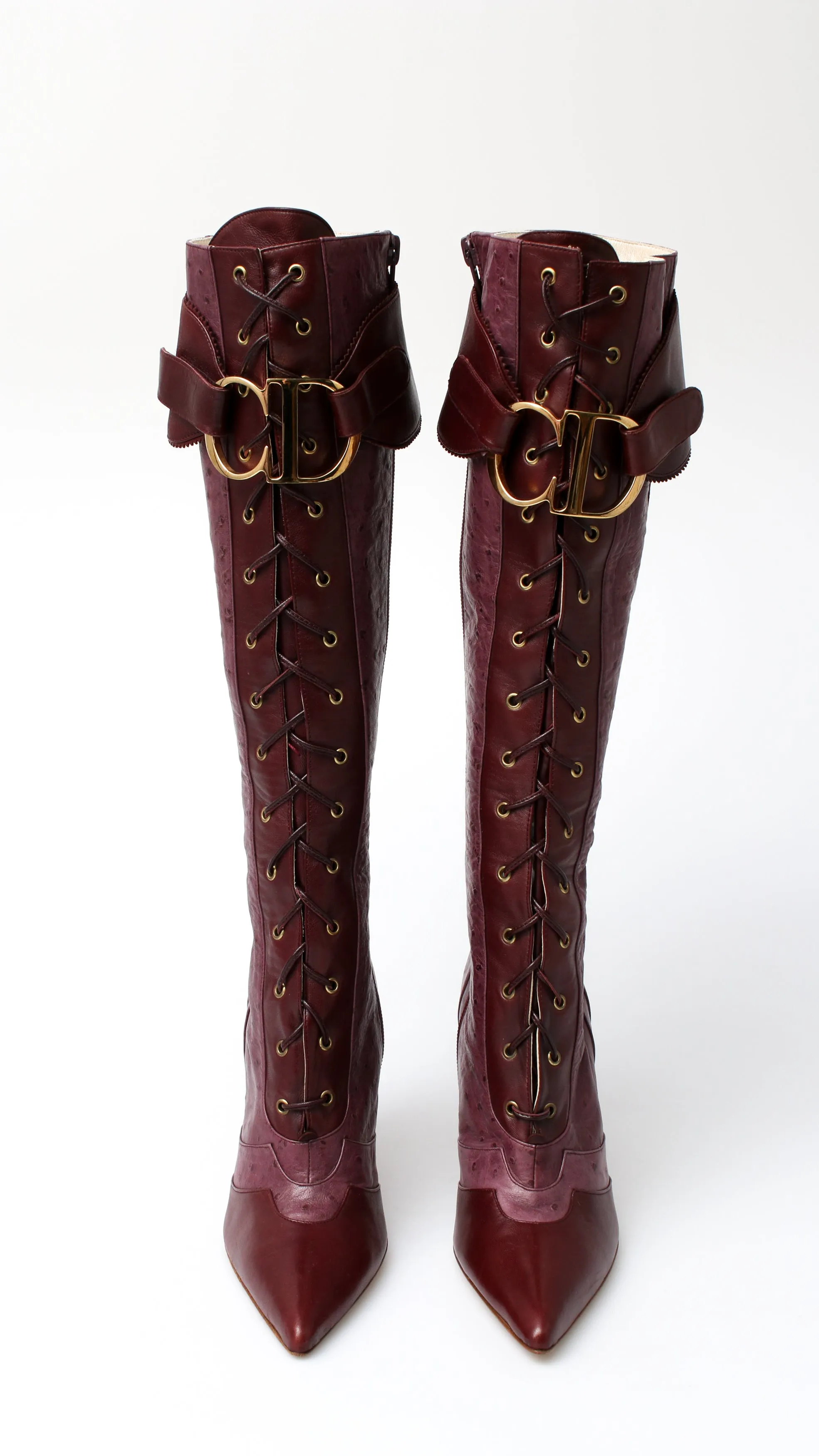 Dior Ostrich CD Logo Boots