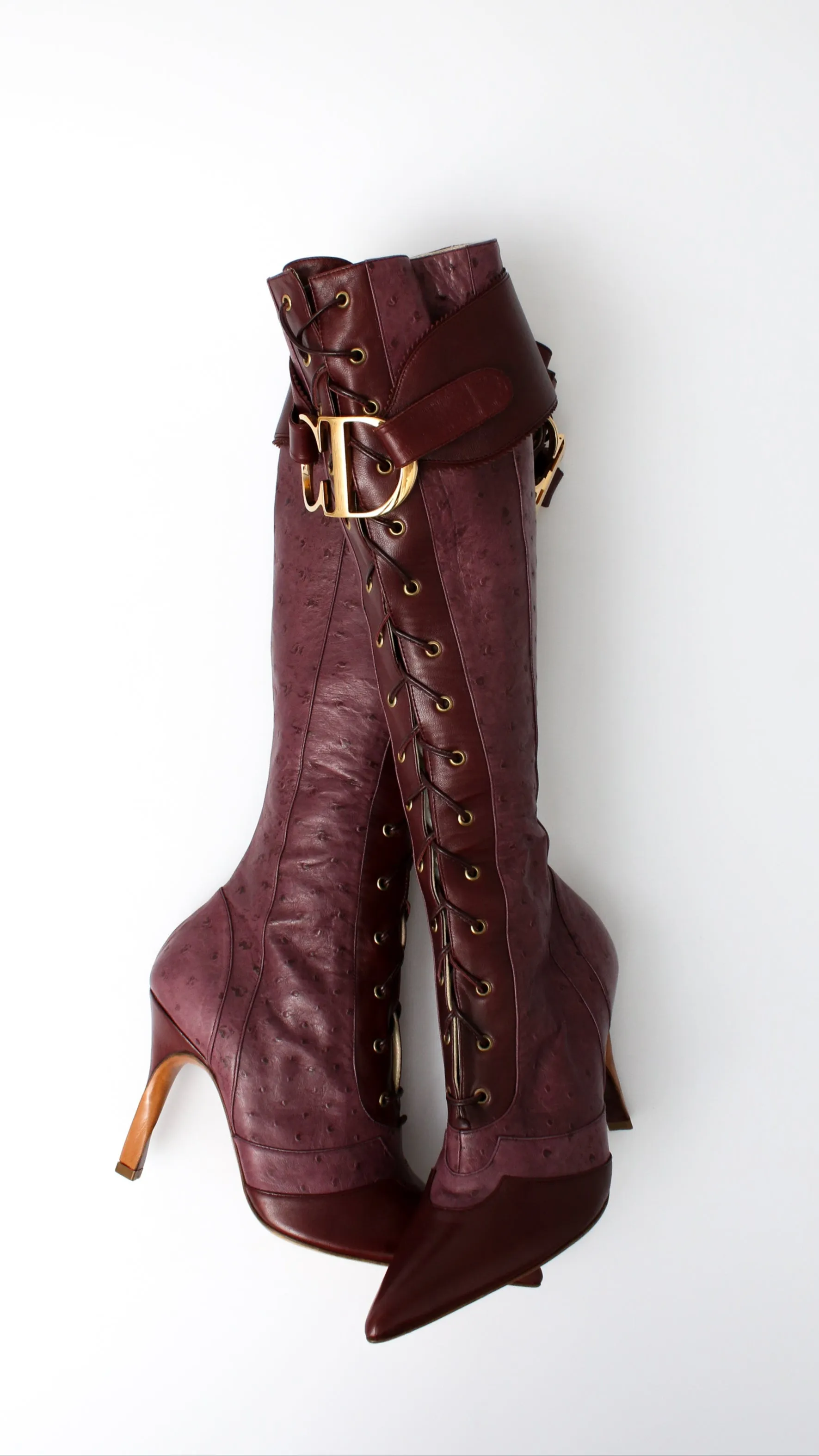Dior Ostrich CD Logo Boots