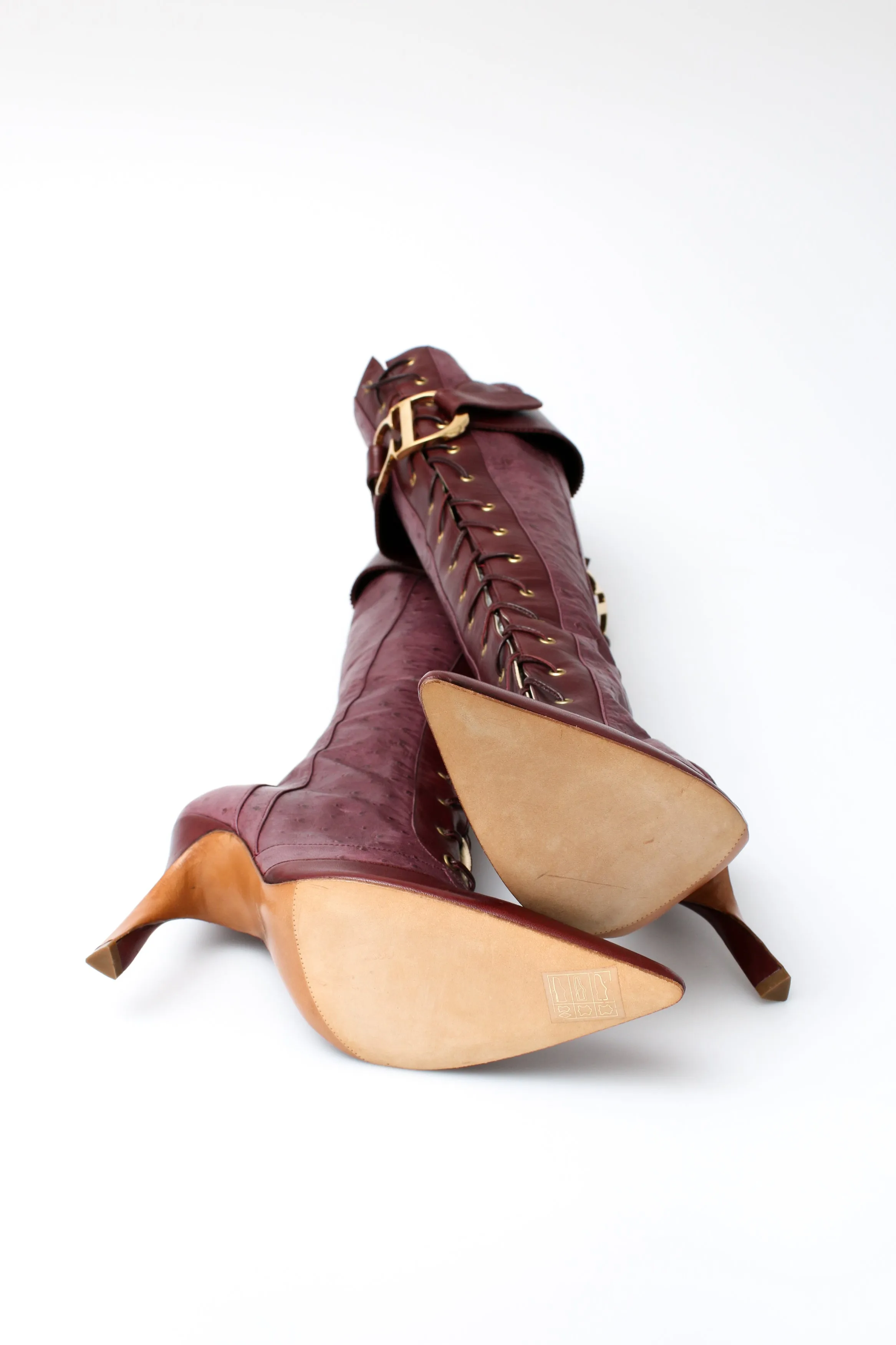 Dior Ostrich CD Logo Boots
