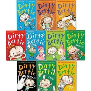Dirty Bertie - Series 2 - David Roberts 10 Books Collection Set (Rats, Smash, Kiss, Pong, Scream, Loo, Ouch, Crackers, Snow, Toothy)