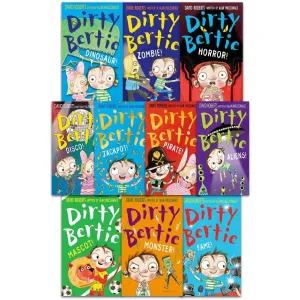 Dirty Bertie Series 3 Collection David Roberts 10 Books Set Disco, Monster, Fame