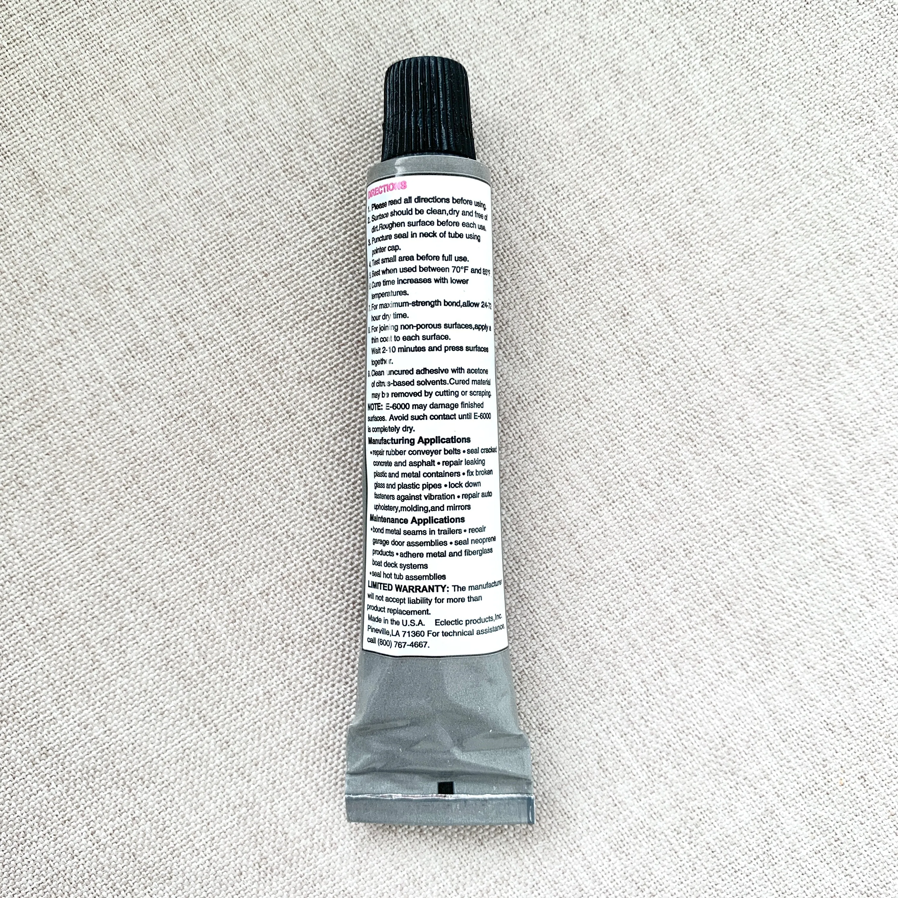 E6000 Glue - 9mL - Craft Glue - Flexible Glue - Glass Bottle Top Glue - Clear