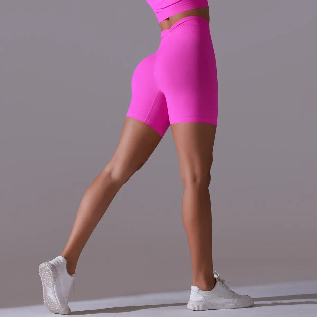 Echo High-Rise Seamless Ribbed Biker Shorts
