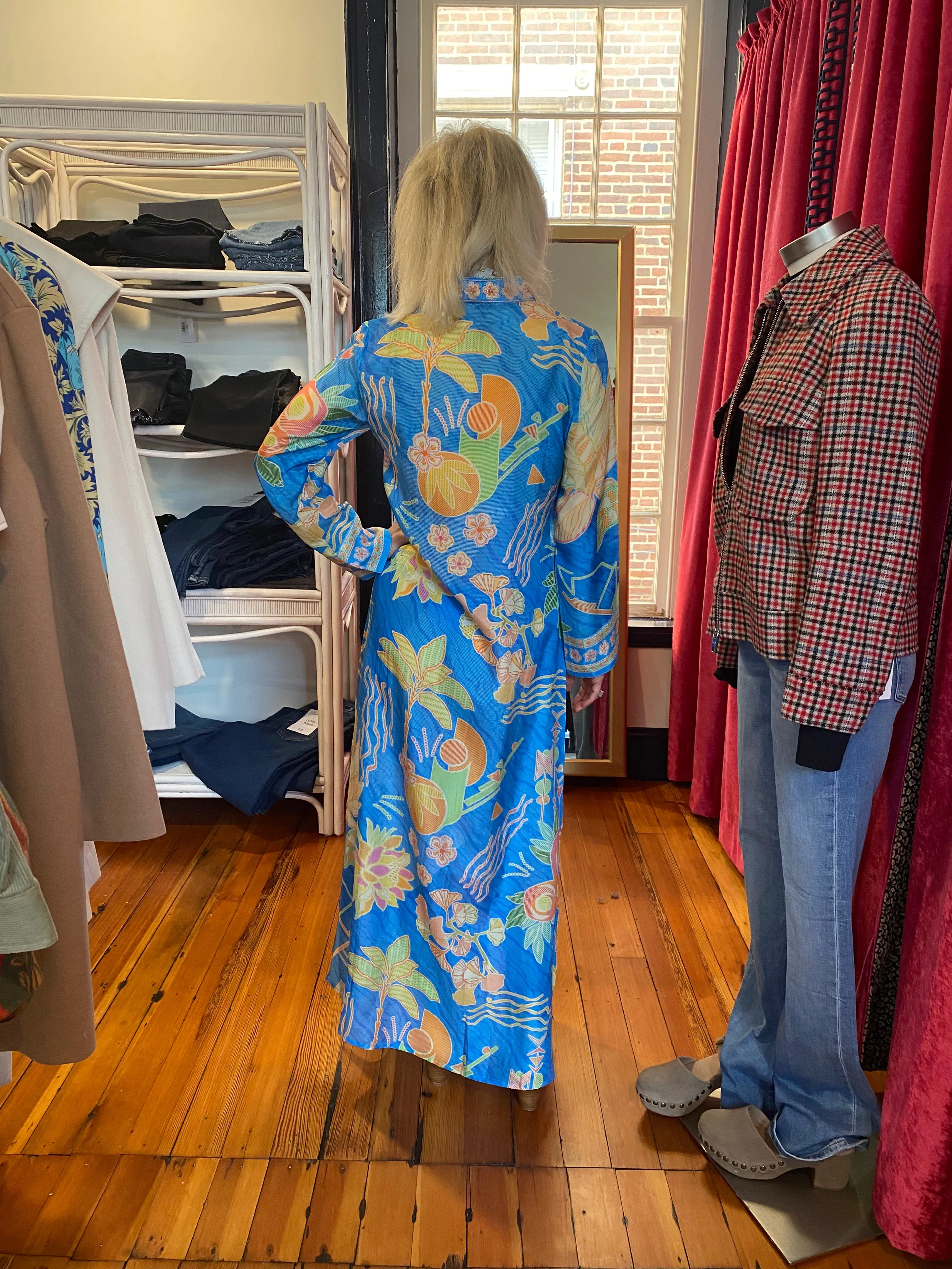 Elise Caftan in Bahama Print by Bella Tu