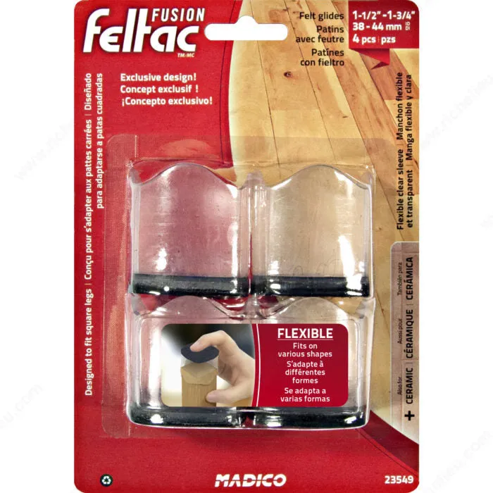 Embouts avec feutre fusionné FUSION FELTAC - Noir / Transparent