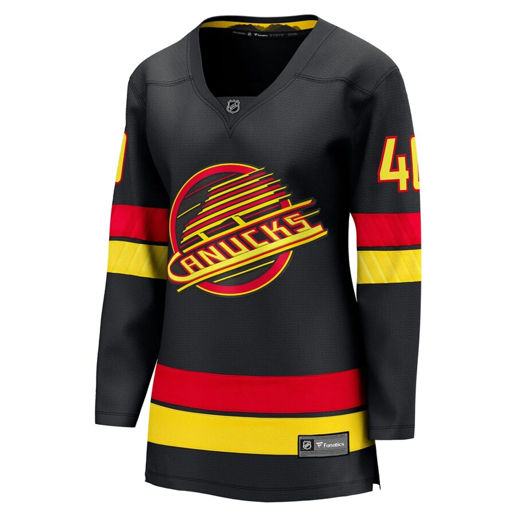 Fanatics Breakaway Womens Home Jersey - Vancouver Canucks Black Third Skate - Elias Pettersson